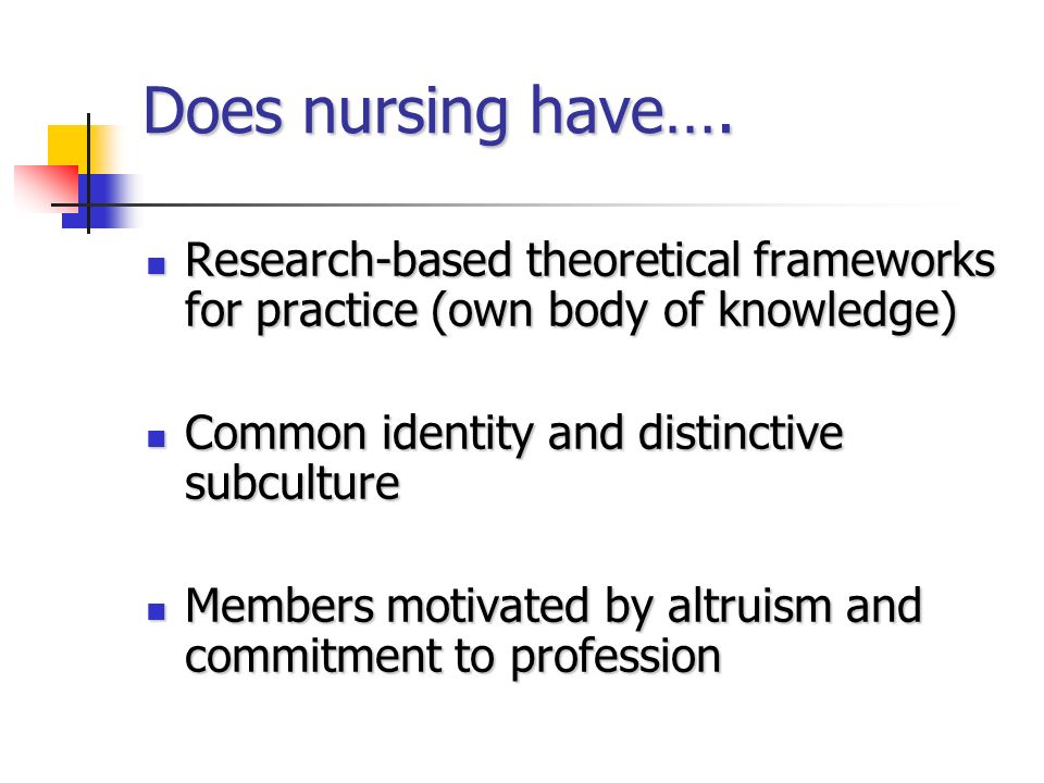 What is the nursing profession?